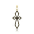Art deco large diamond cross on hinged bail, in black diamonds and yellow gold <span class='visuallyhidden'>Call, text 323-404-2959 for shopping help.</span>